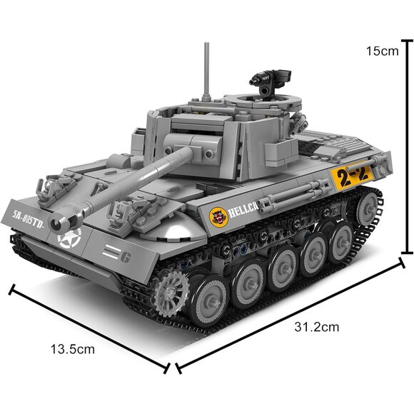Mould King 20032 Tank Building Set Remote Control M18 Tracked Tank (1753) - Picture 5 of 12